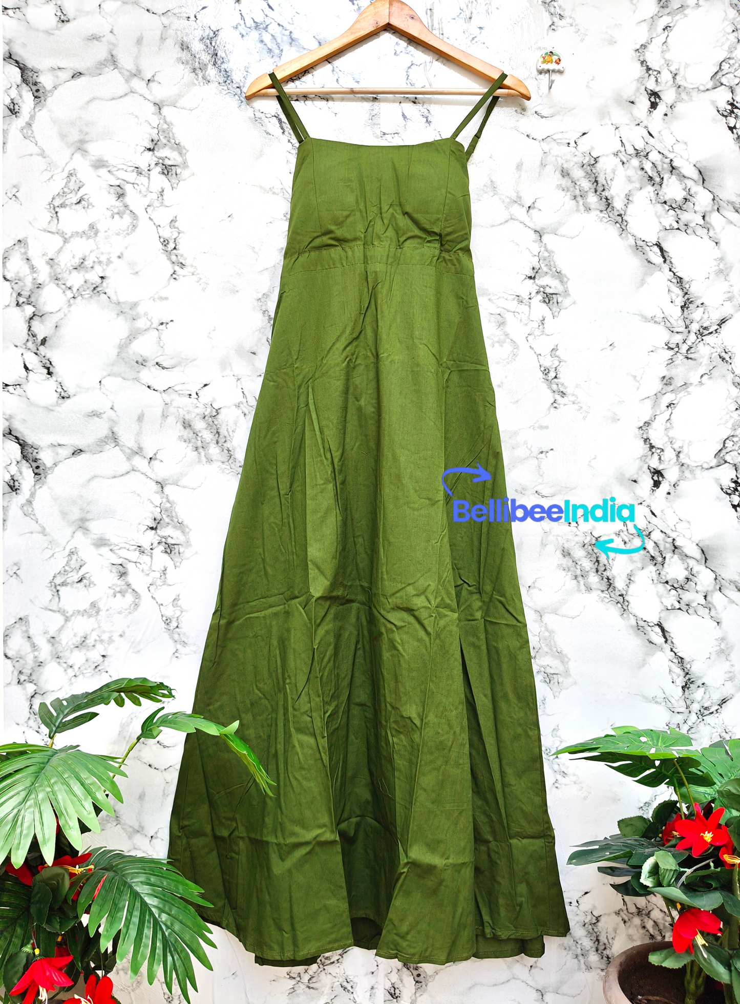 Long cotton Padded Dress